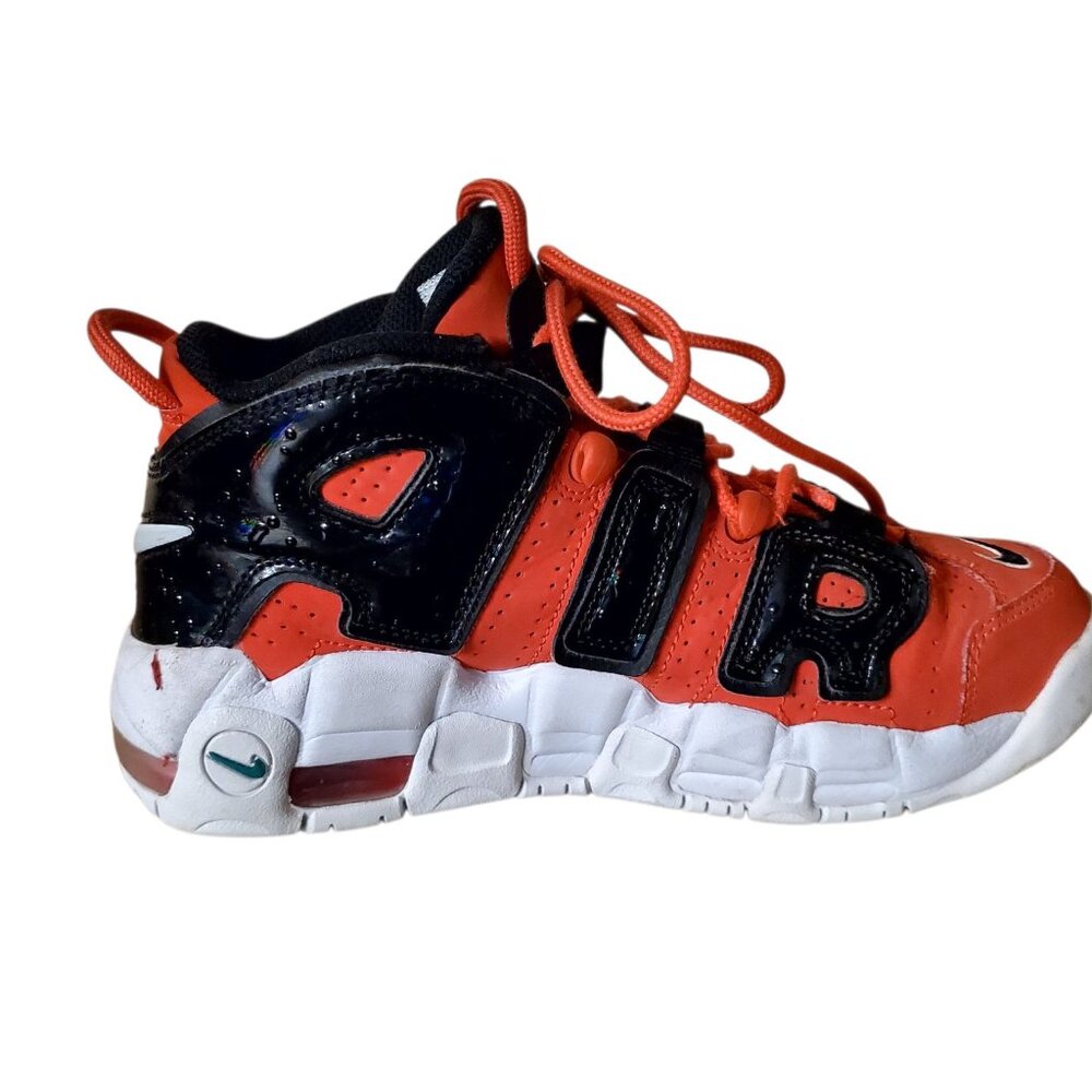 Nike Air More Uptempo Red Black Basketball Shoes 6Y - Picture 6 of 14